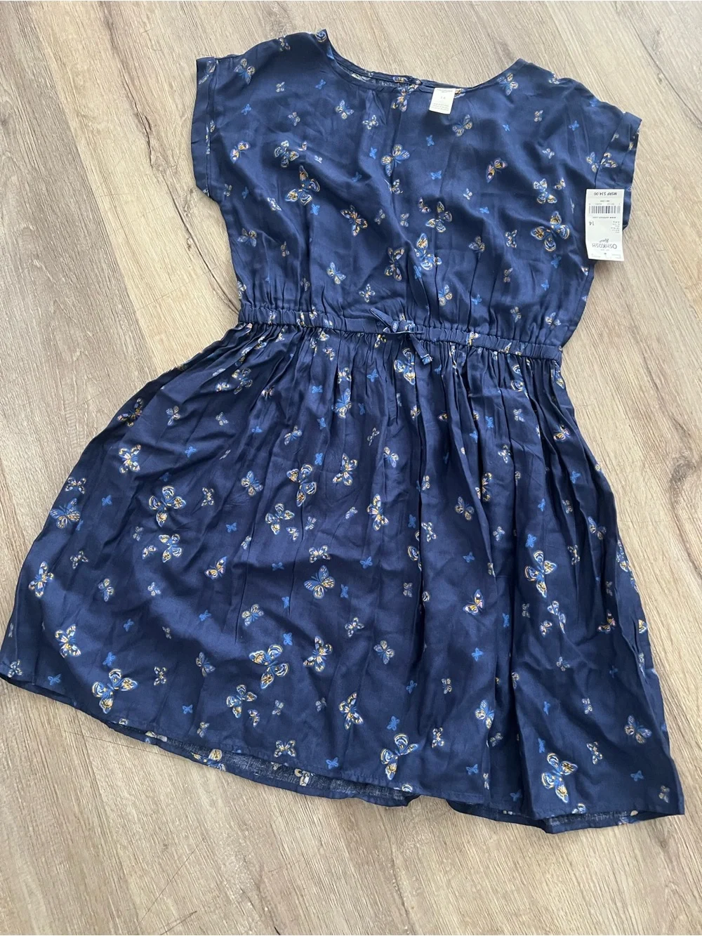OshKosh B'gosh Navy Blue Butterfly Print Casual Dress